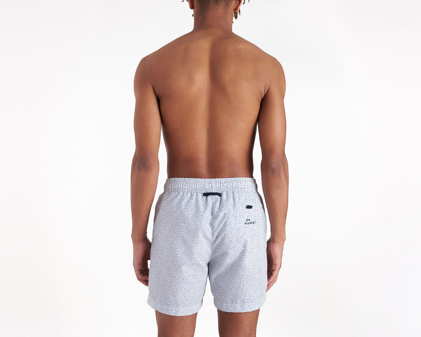 Short de bain imprimé - Dakota - Triangles bleus