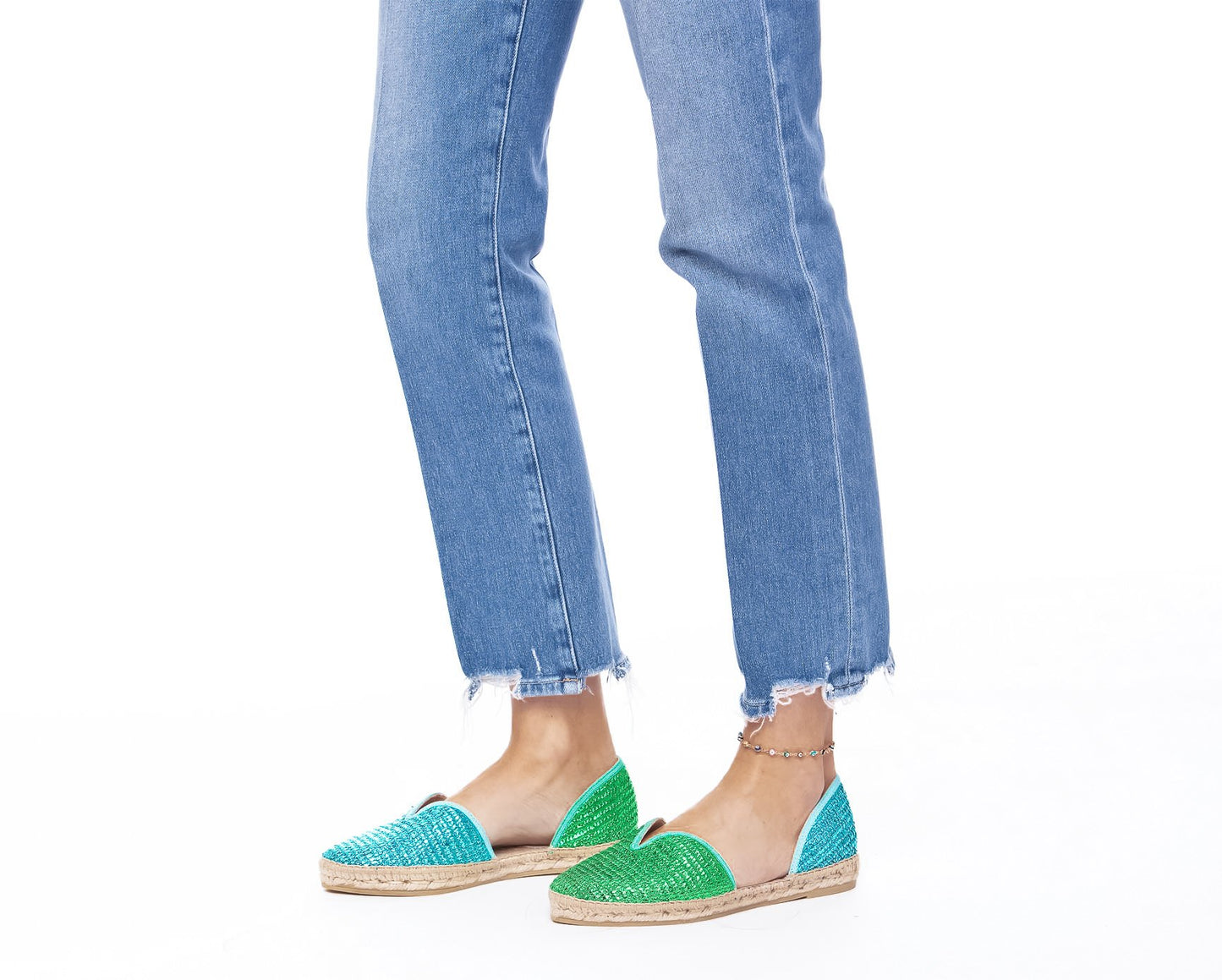 Ballerines Ouvertes - Los Angeles - Emeraude & Turquoise