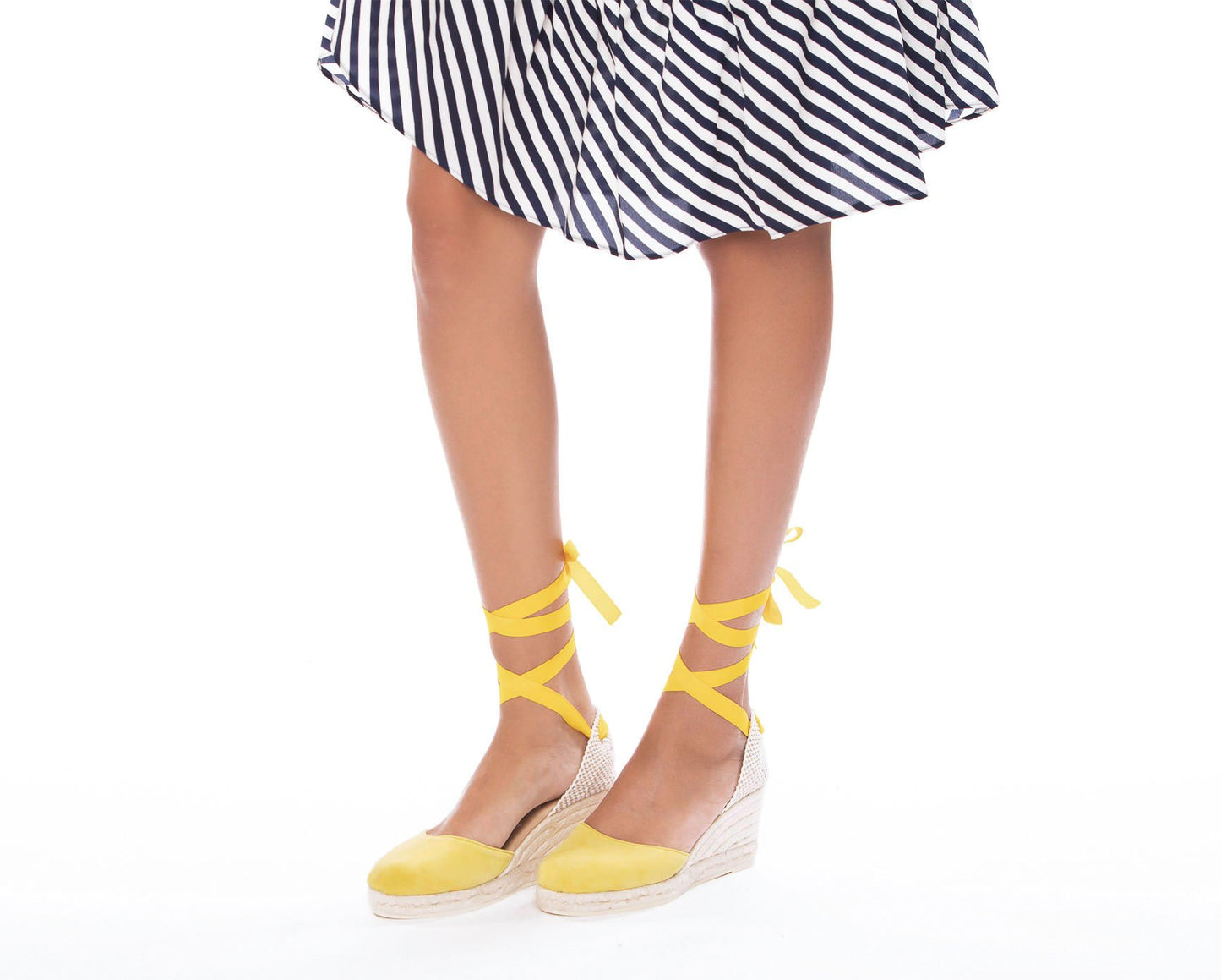 Sandales Compensées Basses - Hamptons - Jaune Ensoleillé