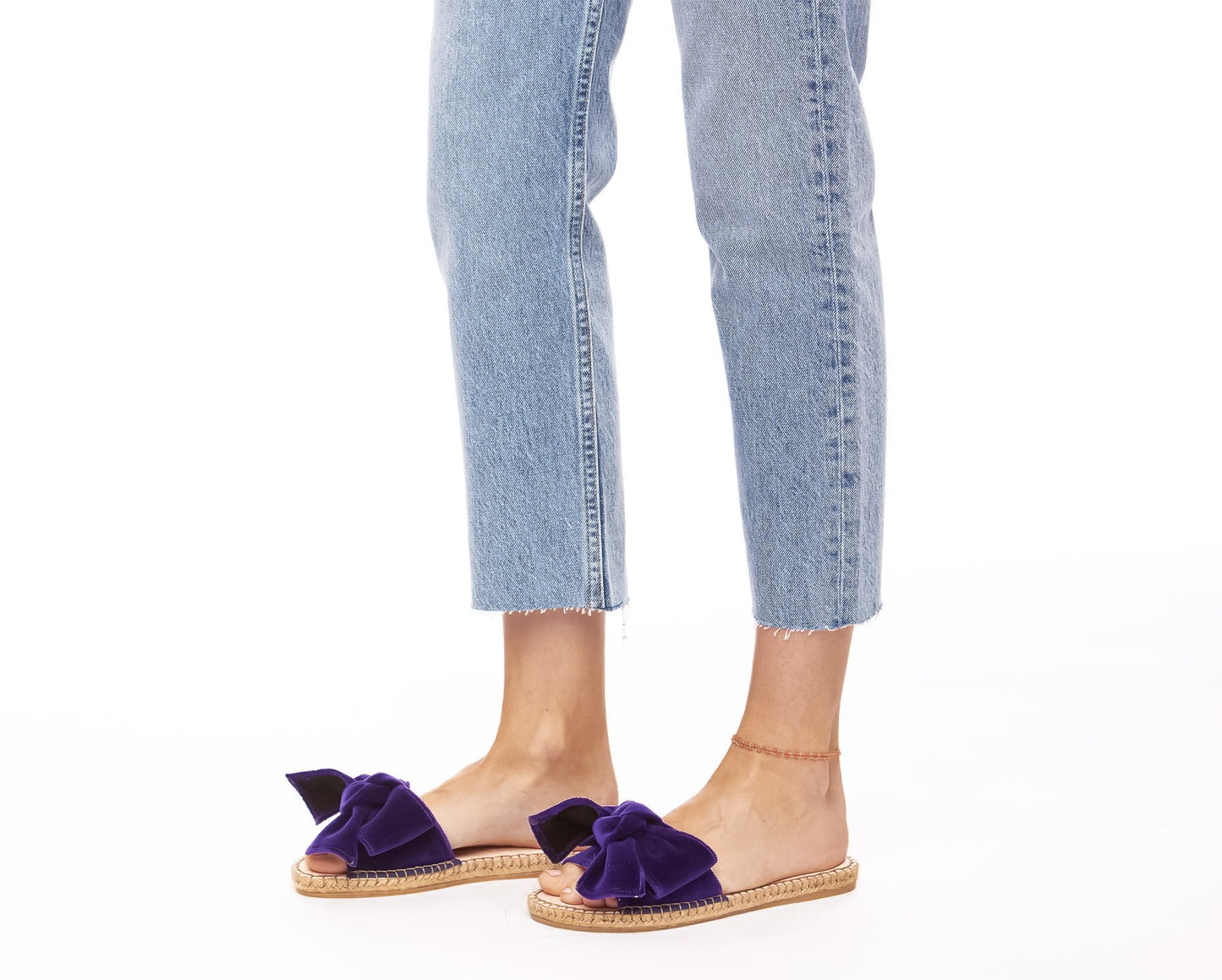 Flat Sandals with Bow - Monaco - Violet