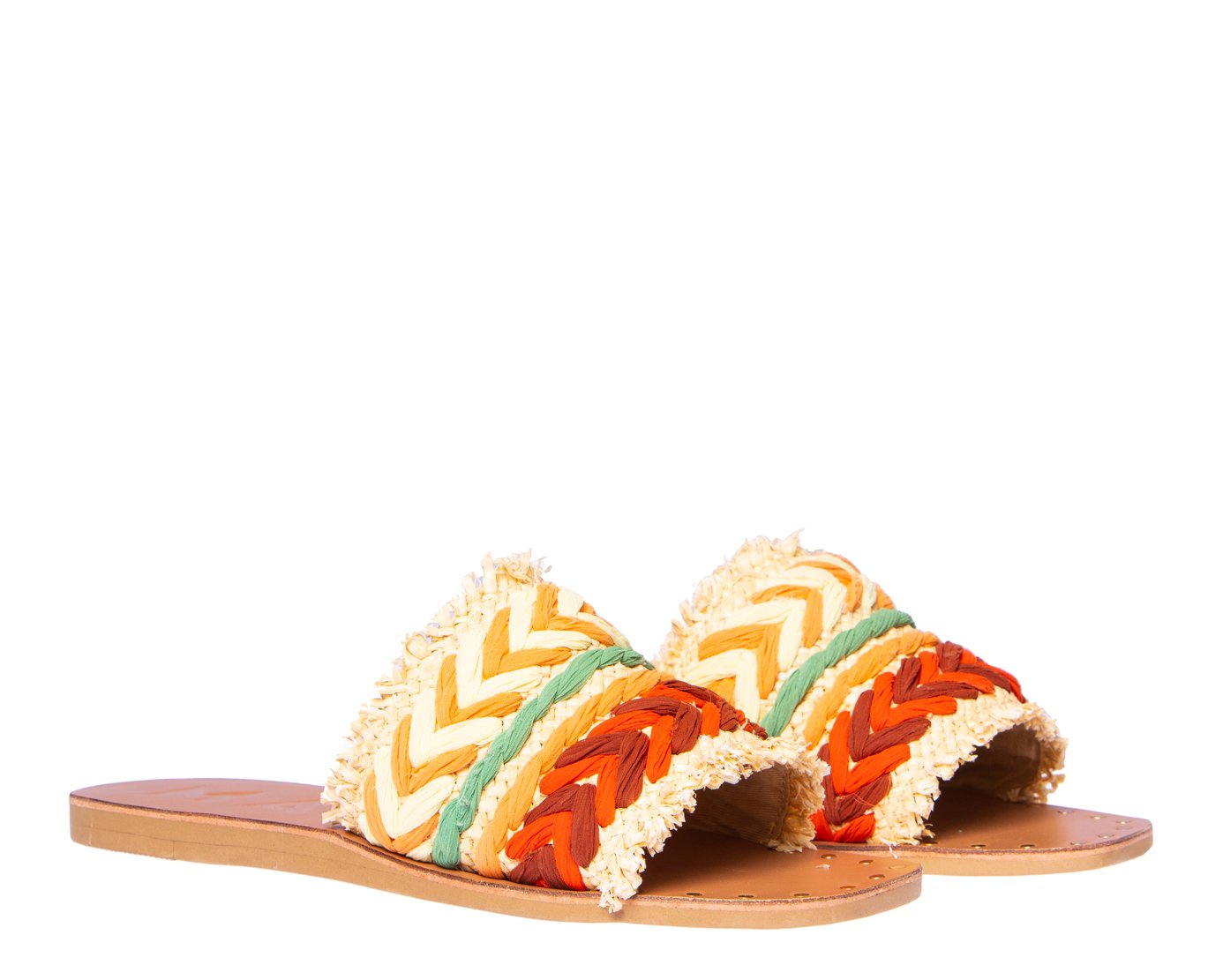 Sandales One Belt - Yucatan - Motif Jaune & Orange