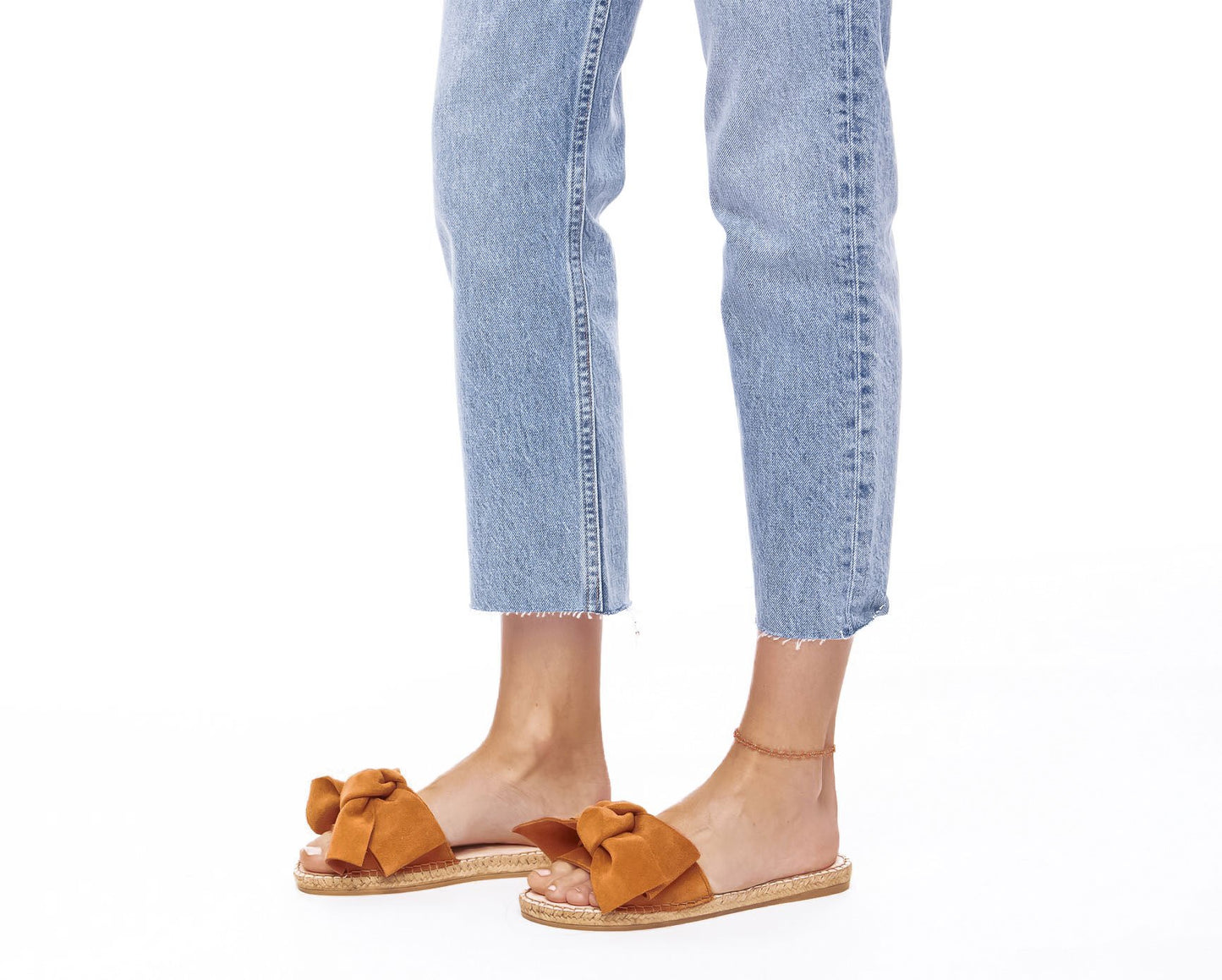 Flat Sandals with Bow - Hamptons - Cuero