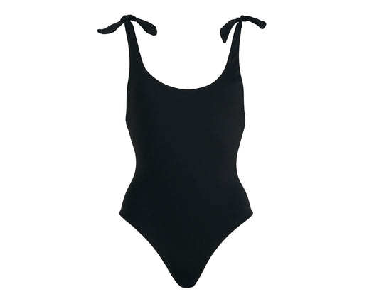 Tie-up One Piece - Hamptons - Black