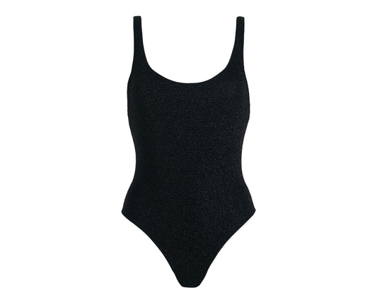 Une Pièce Découpe - Los Angeles - Lurex Noir