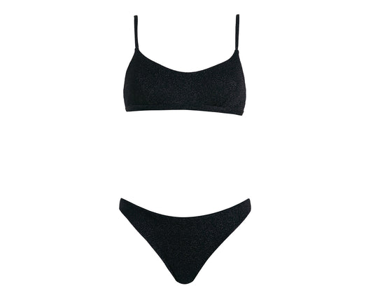 Bralette Bikini - Los Angeles - Black Lurex