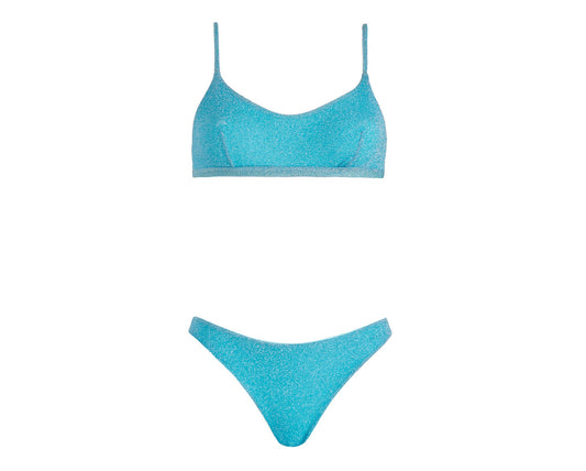 Bralette Bikini - Los Angeles - Sky Blue Lurex