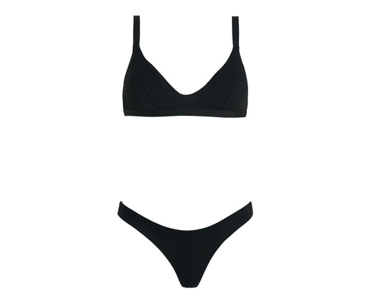 Surf Bikini - Hamptons - Black Crepe