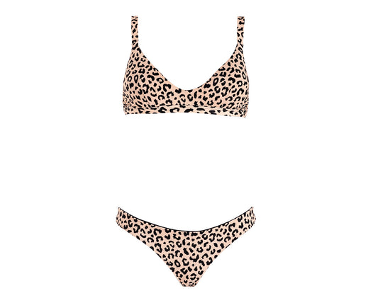 Surf Bikini - Dakota - Rose Leopard