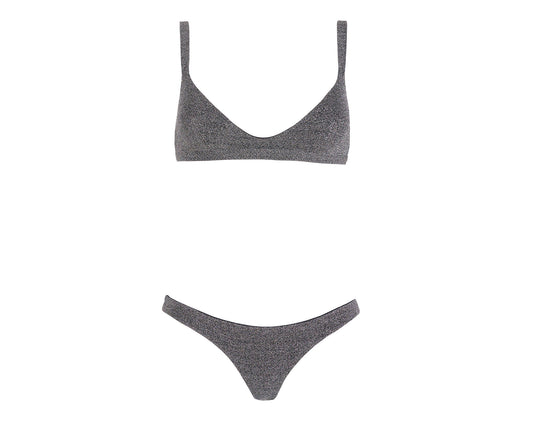 Surf Bikini - Los Angeles - Silver Lurex
