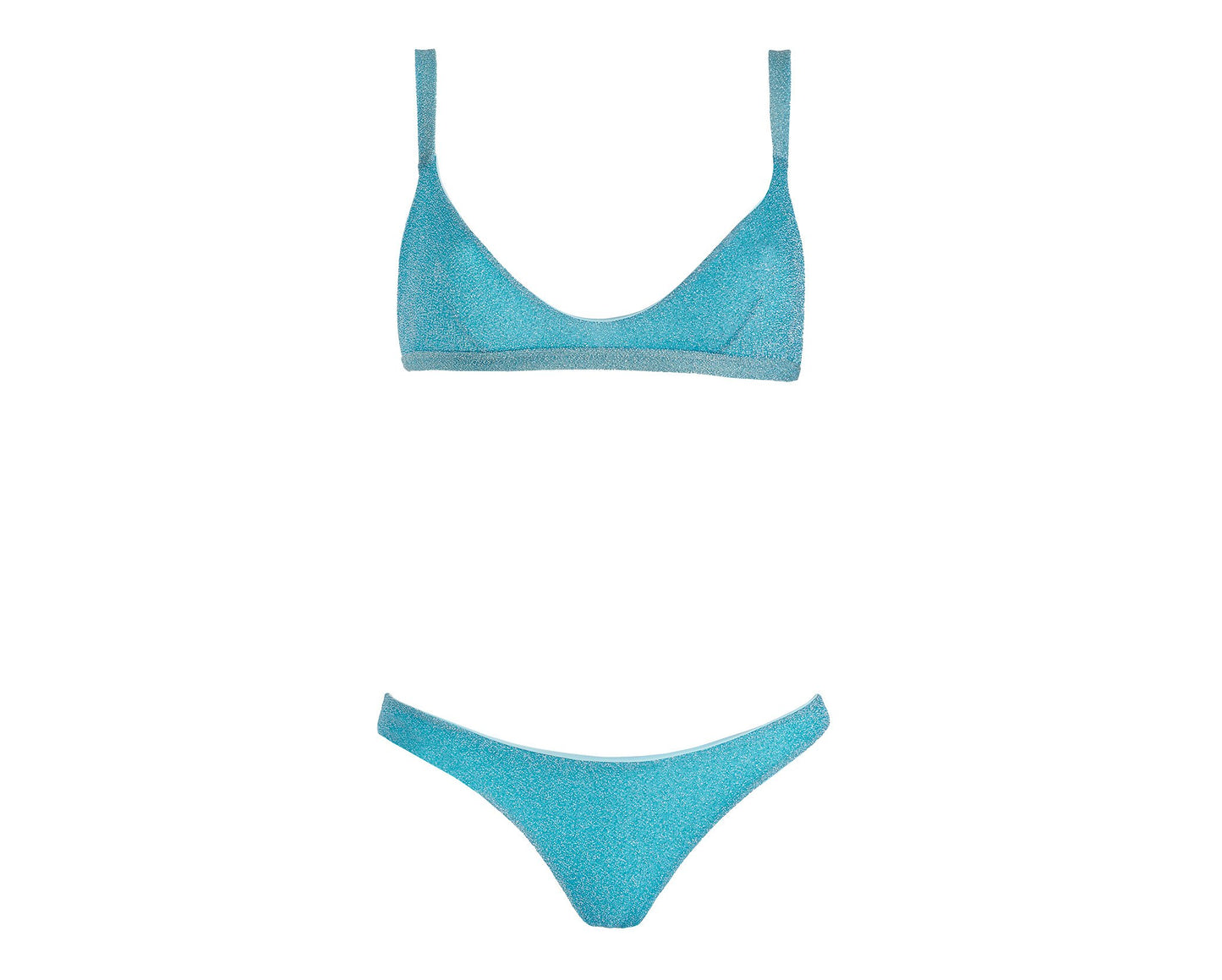 Surf Bikini - Los Angeles - Sky Blue Lurex