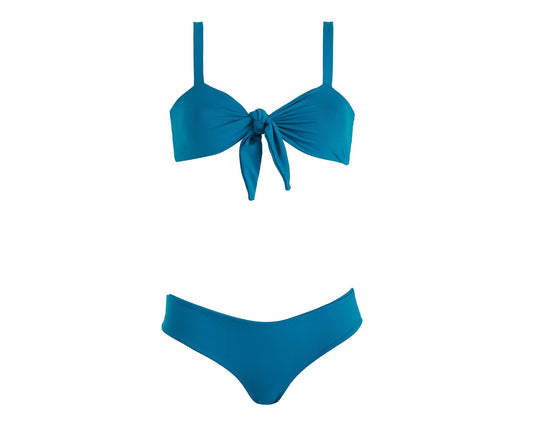 Bikini Noué Devant - Hamptons - Vert Sarcelle