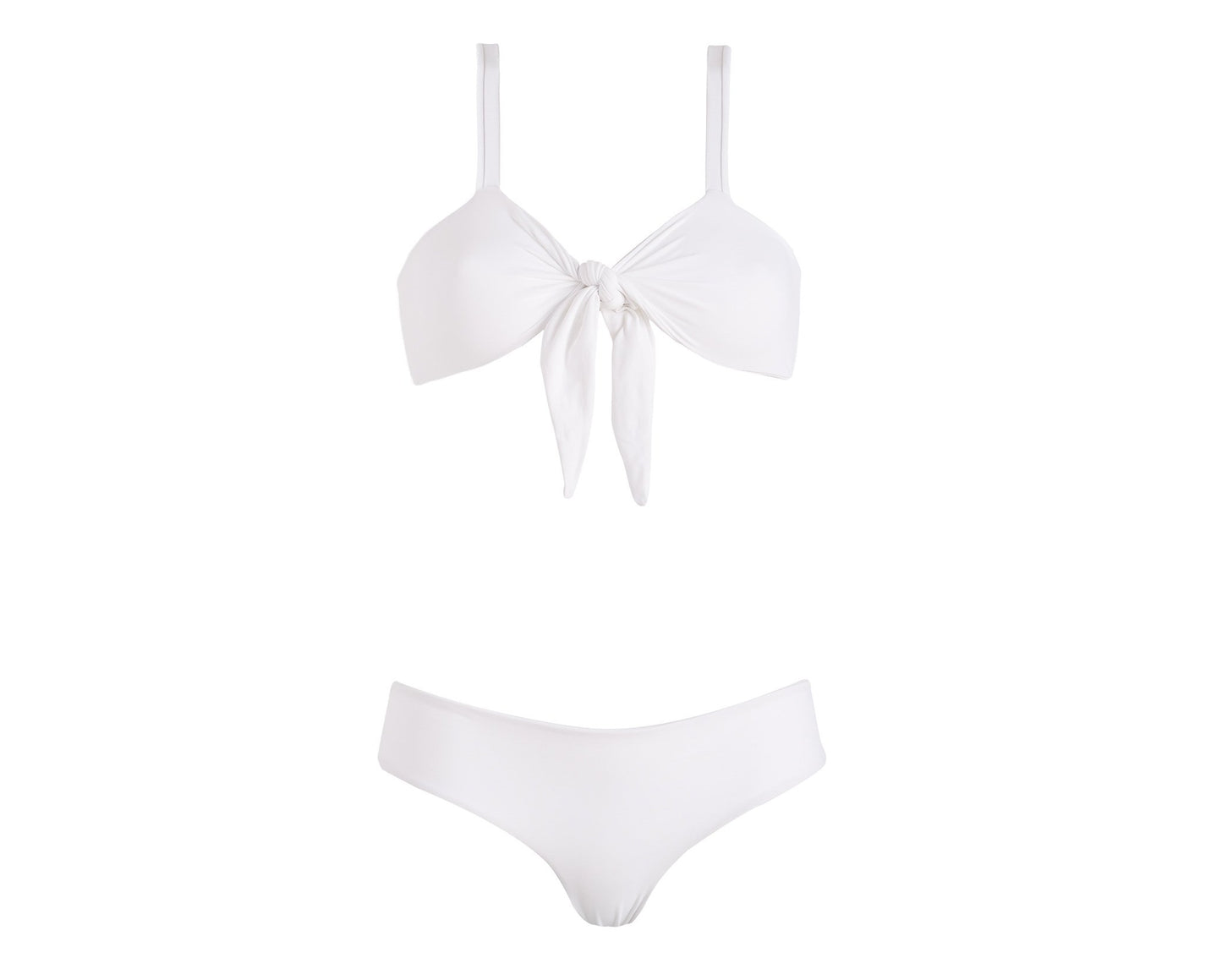 Front Tie Bikini - Hamptons - White