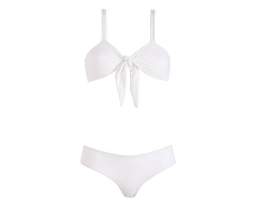 Bikini noué devant - Hamptons - Blanc