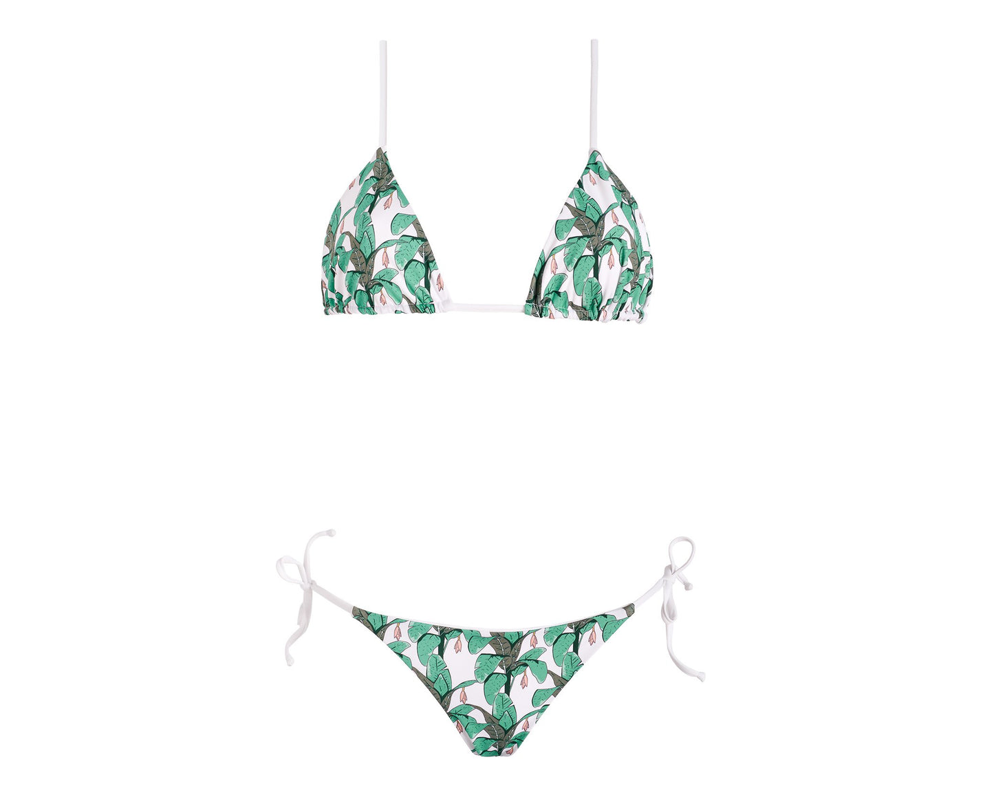 Triangle Bikini - Dakota - Palms On White