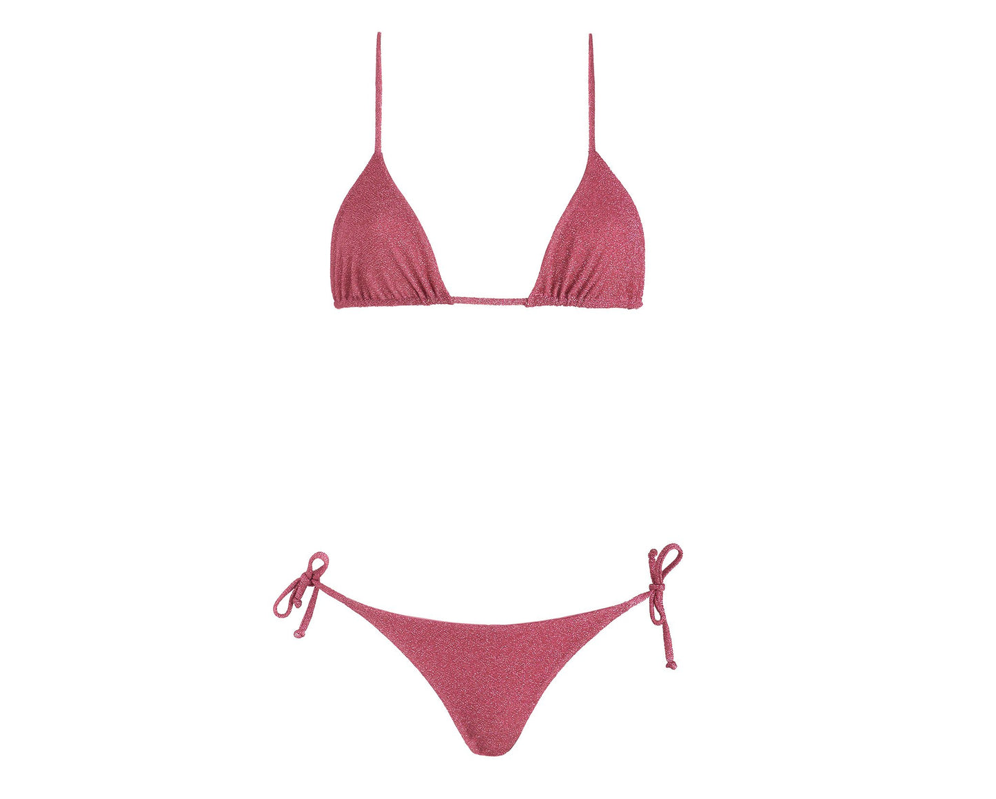 Triangle Bikini - Los Angeles - Dusty Rose Lurex
