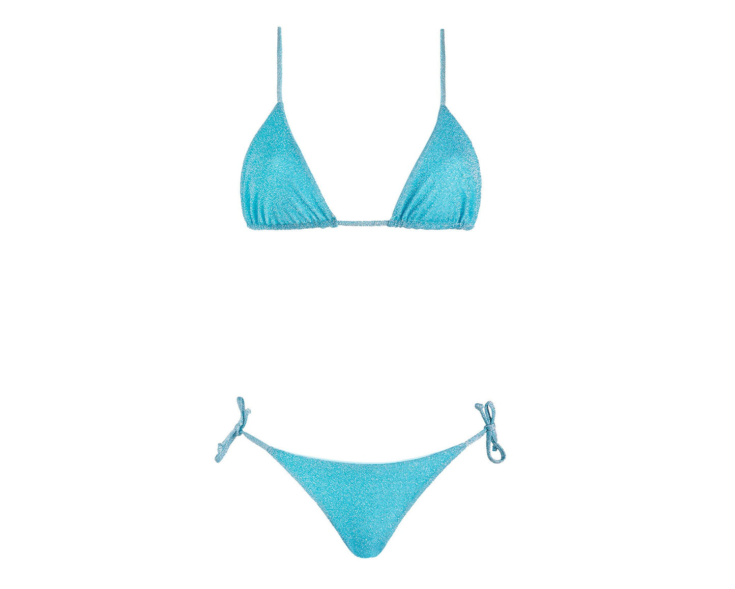 Triangle Bikini - Los Angeles - Sky Blue Lurex