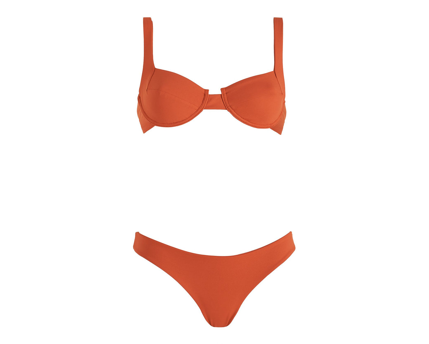 Bikini à Armatures - Hamptons - Orange Brûlé