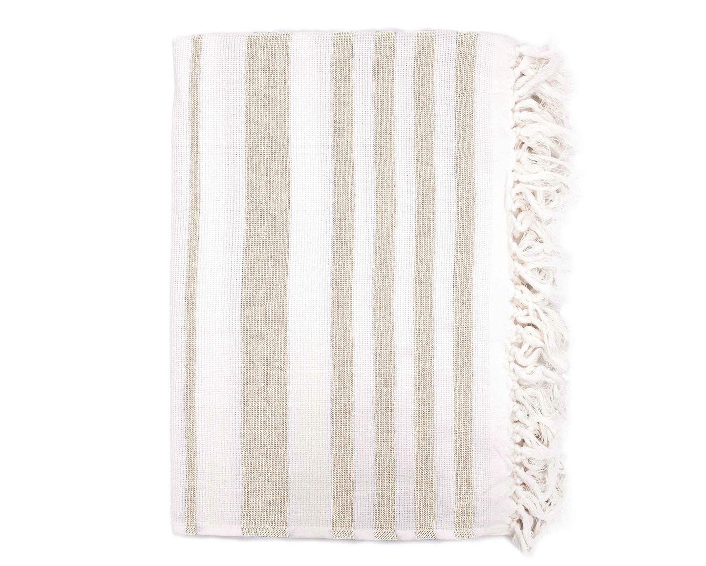 Beach Towel - Beige Stripes