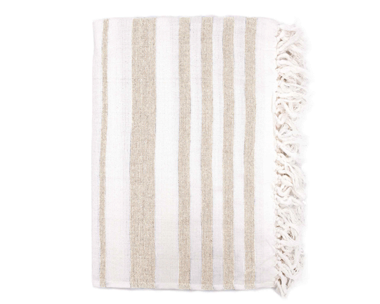 Beach Towel - Beige Stripes