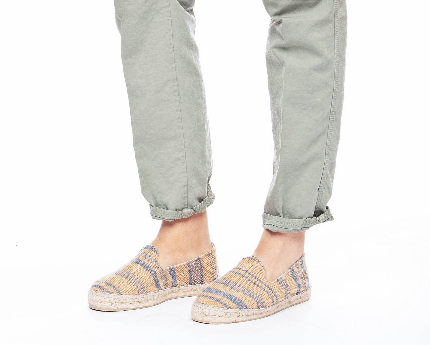 Espadrilles - Palm Springs - Rayures Beige Azur