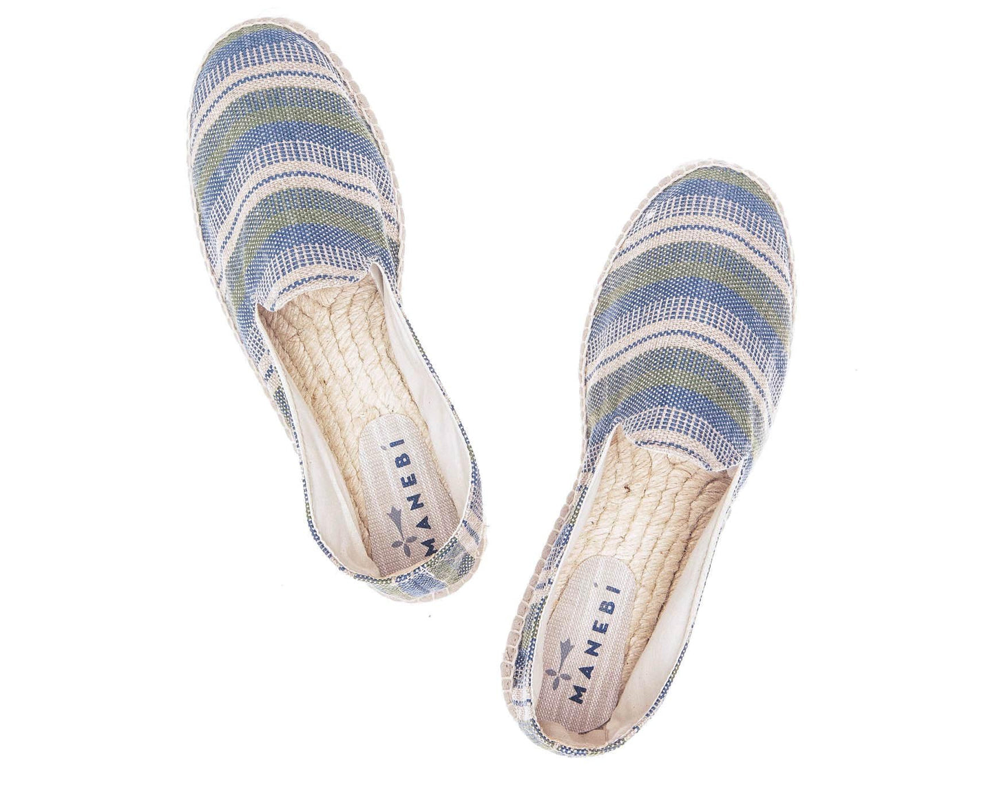 Espadrilles - Palm Springs - Rayures Bleu Kaki