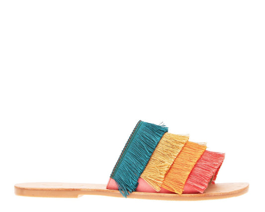 Sandales One Belt - Ibiza - Franges Multicolores