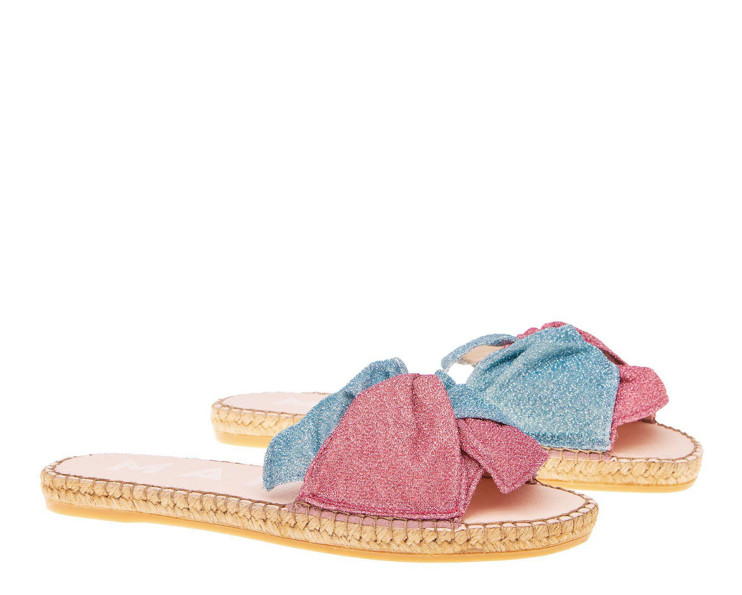 Flat Sandals with Knot - Los Angeles - Rose & Sky Blue