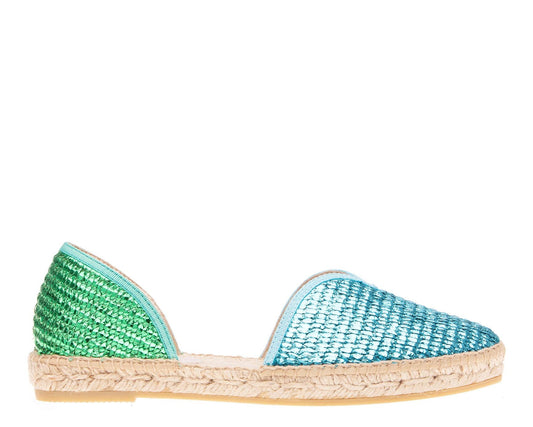 Ballerines Ouvertes - Los Angeles - Emeraude &amp; Turquoise