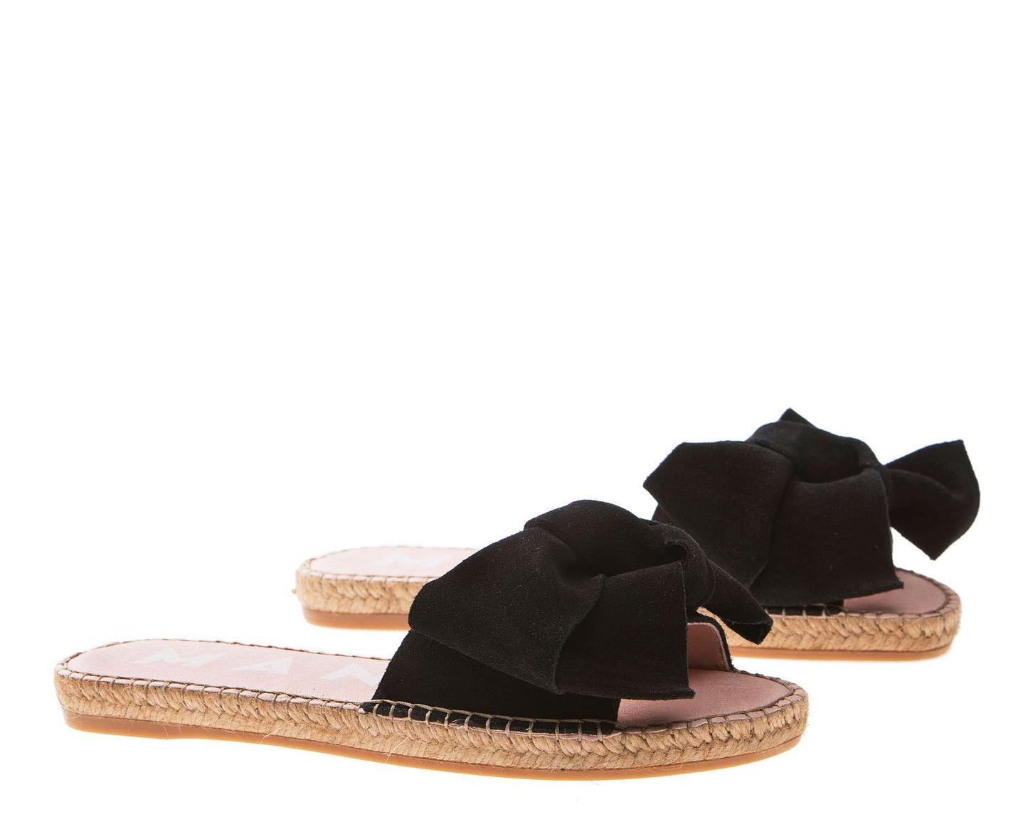 Flat Sandals with Bow - Hamptons - Black