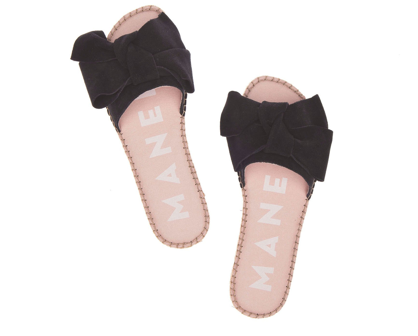 Flat Sandals with Bow - Hamptons - Black