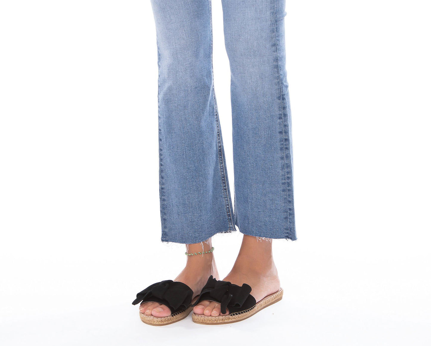 Flat Sandals with Bow - Hamptons - Black