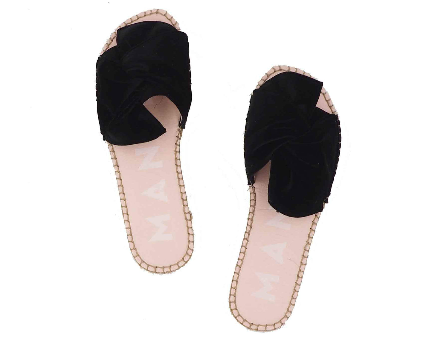 Flat Sandals with Knot - Monaco - Black