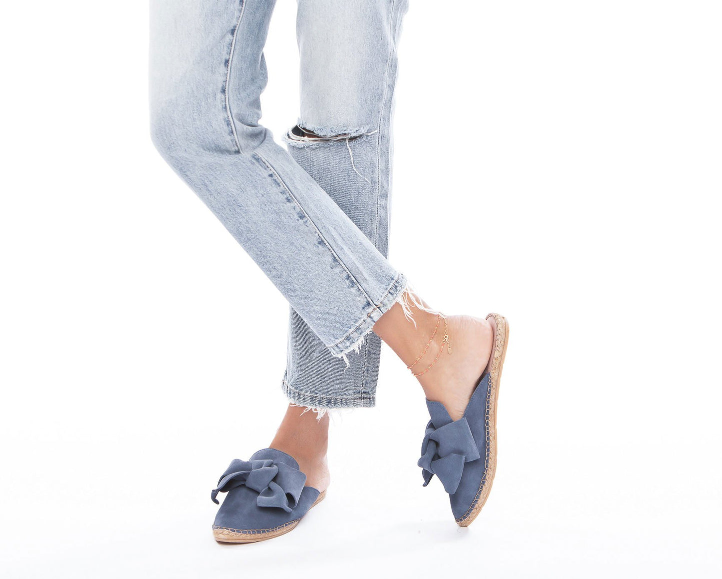 Mules with Bow - Hamptons - Jeans