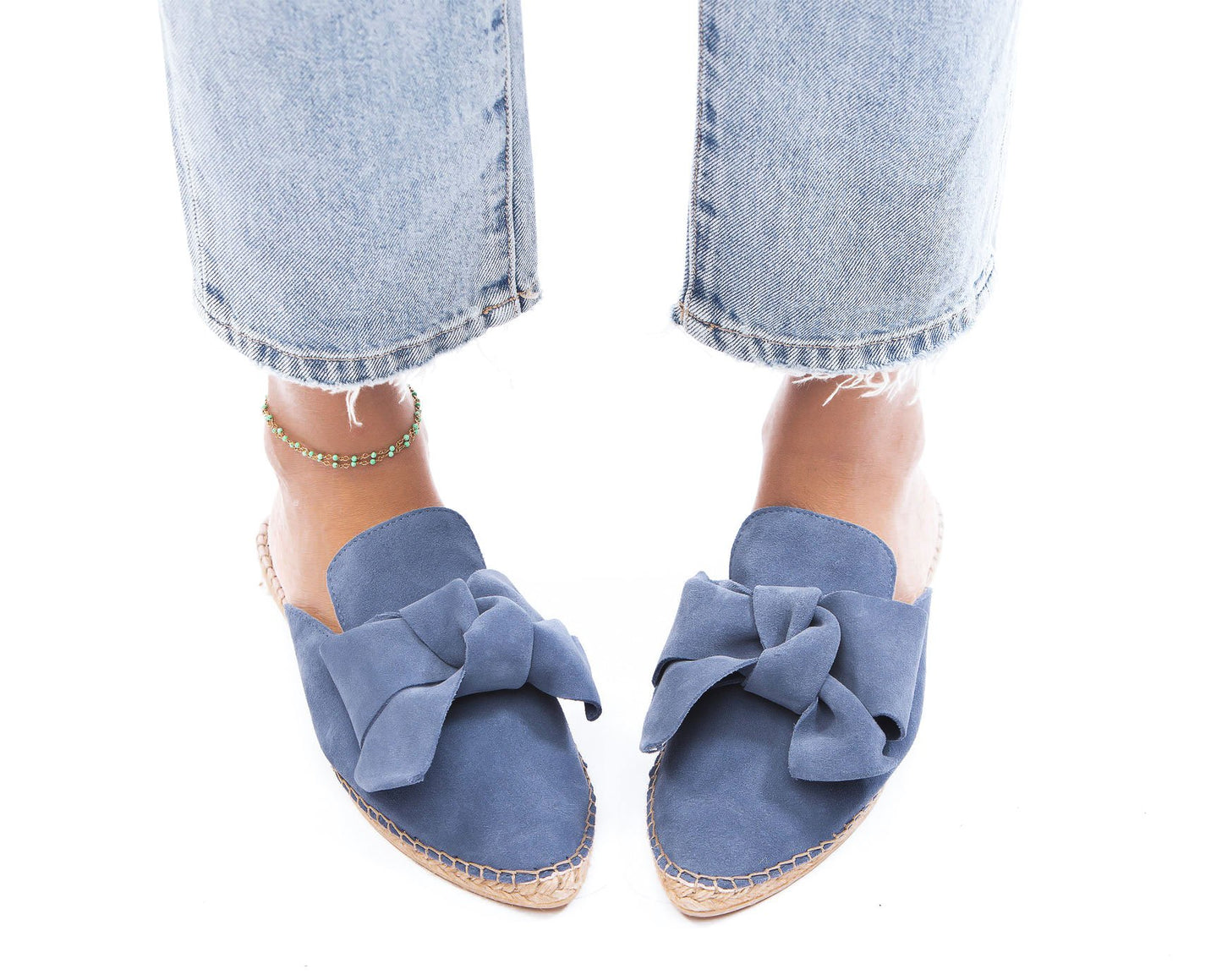Mules with Bow - Hamptons - Jeans