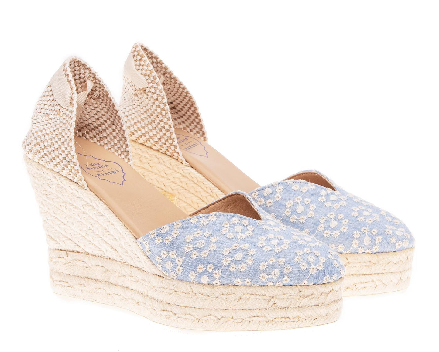 Luisa Beccaria x Manebí - Wedge Sandals - Jeans & White