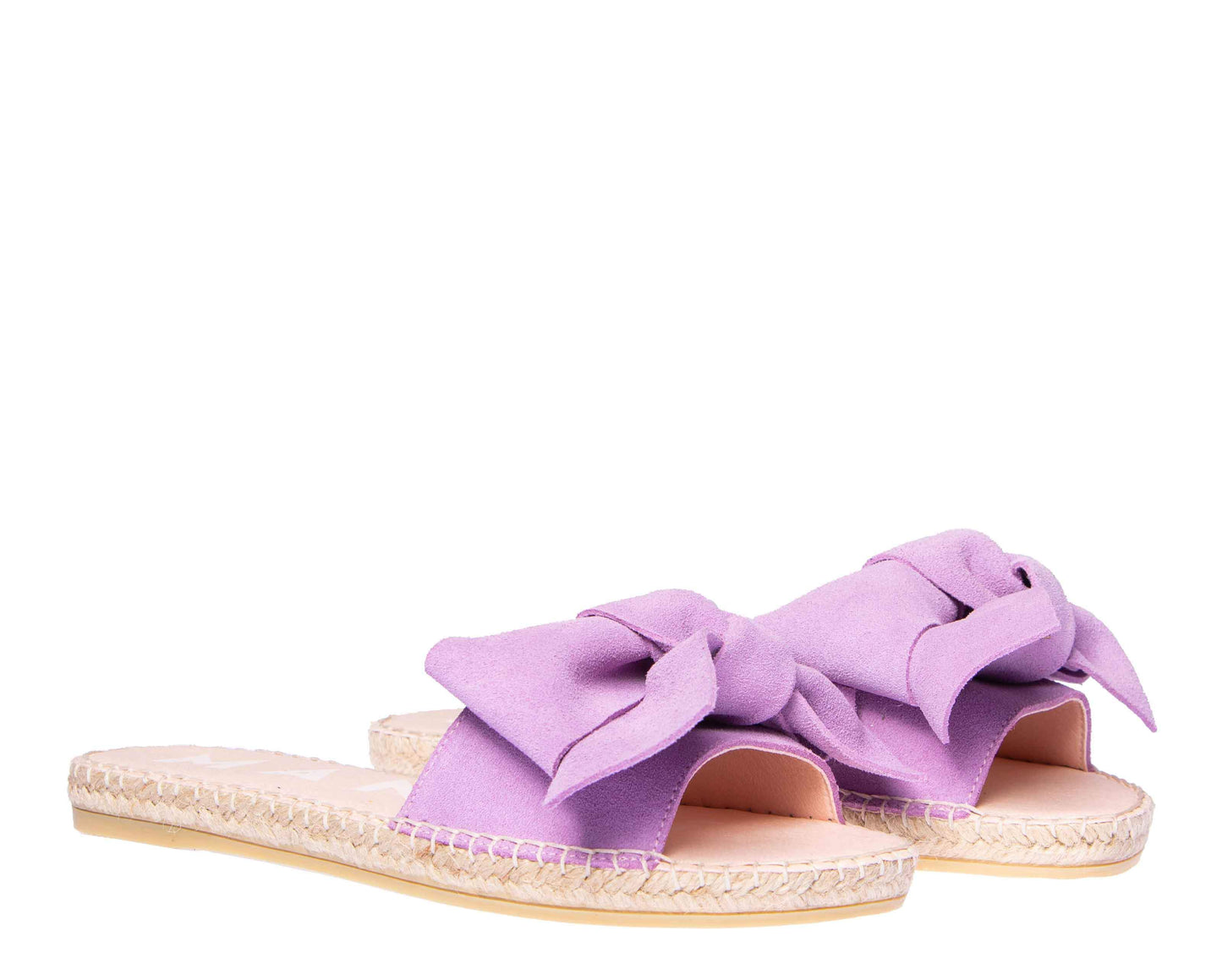 Flat Sandals with Bow - Hamptons - Lilac