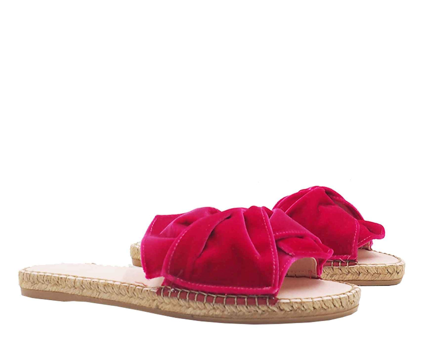 Flat Sandals with Knot- Monaco - Hibiscus