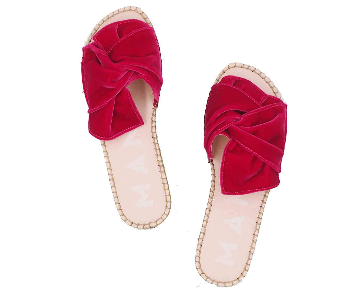 Flat Sandals with Knot- Monaco - Hibiscus