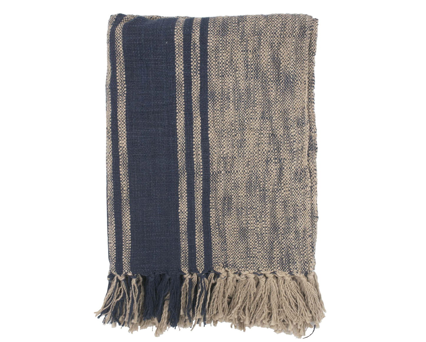 Beach Towel - Brown & Blue Stripes