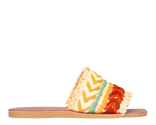 Sandales One Belt - Yucatan - Motif Jaune &amp; Orange