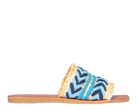 Sandales One Belt - Yucatan - Motif Bleu