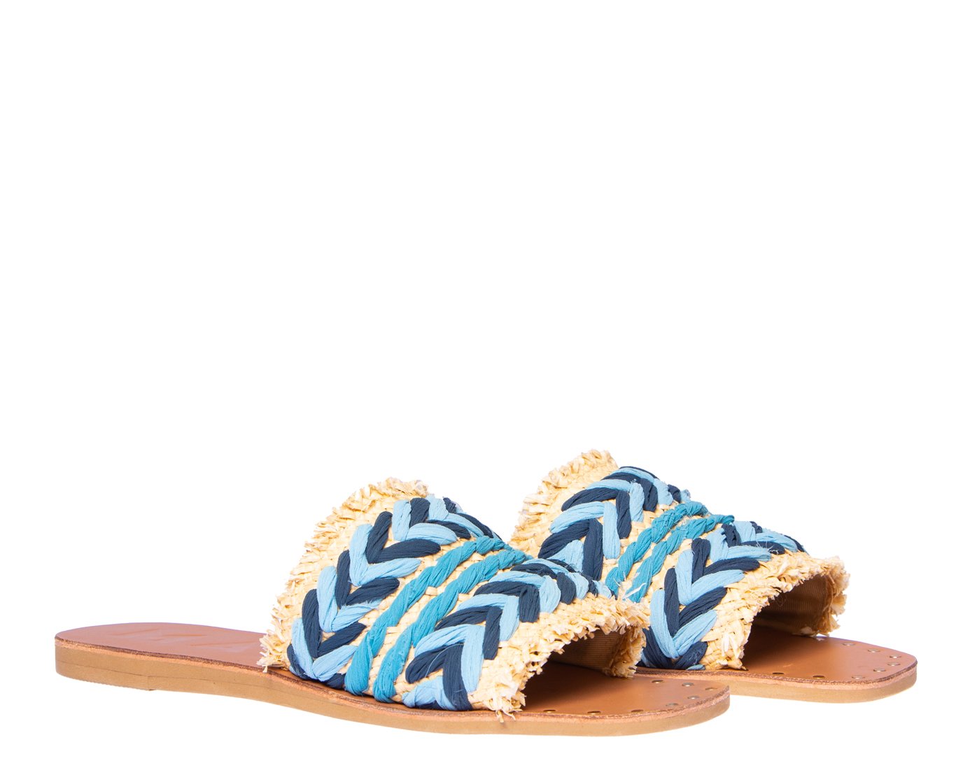 Sandales One Belt - Yucatan - Motif Bleu