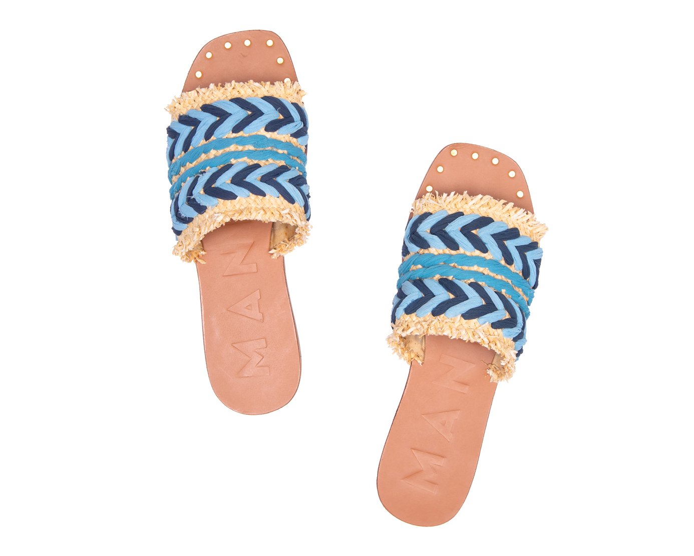 Sandales One Belt - Yucatan - Motif Bleu