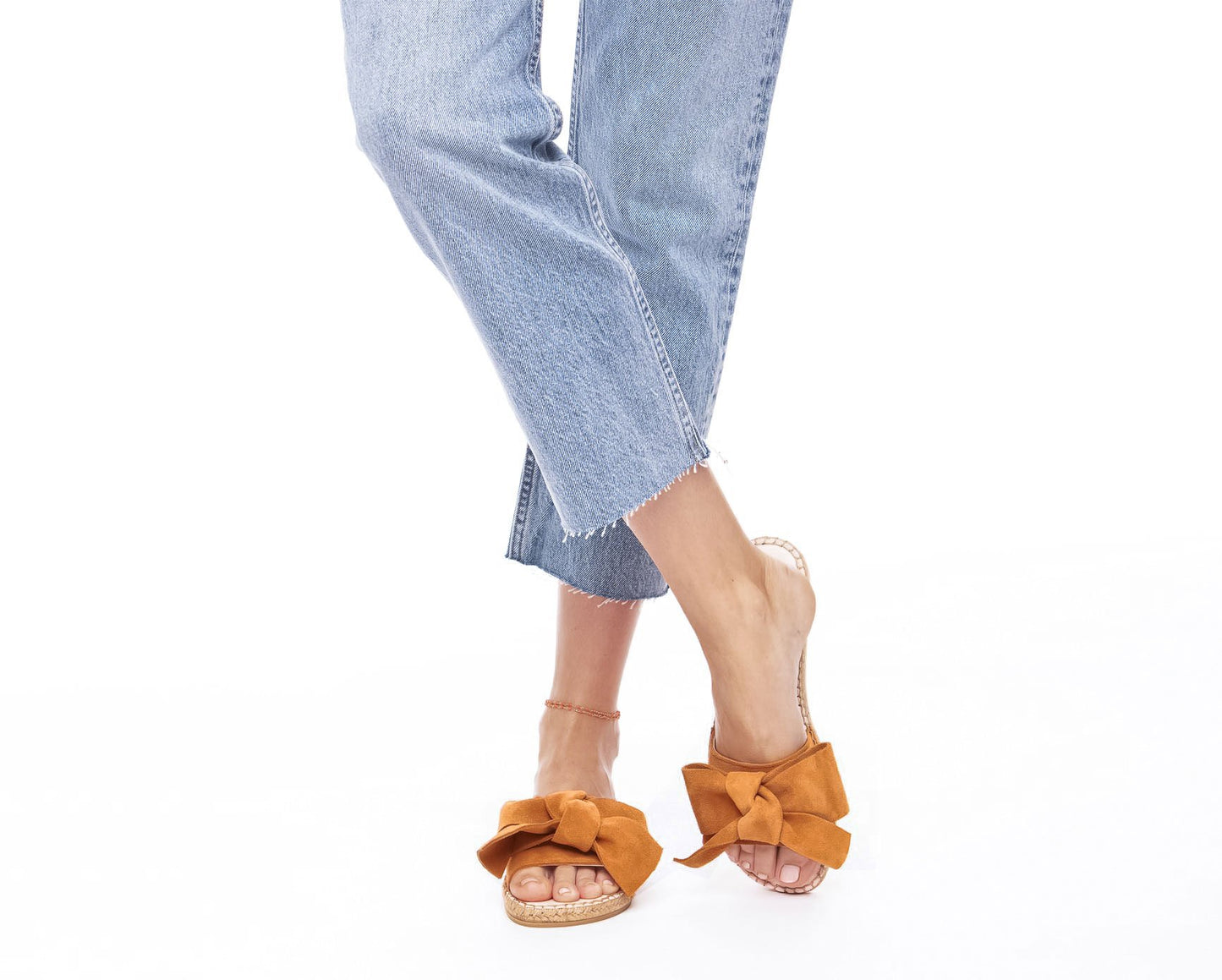 Flat Sandals with Bow - Hamptons - Cuero