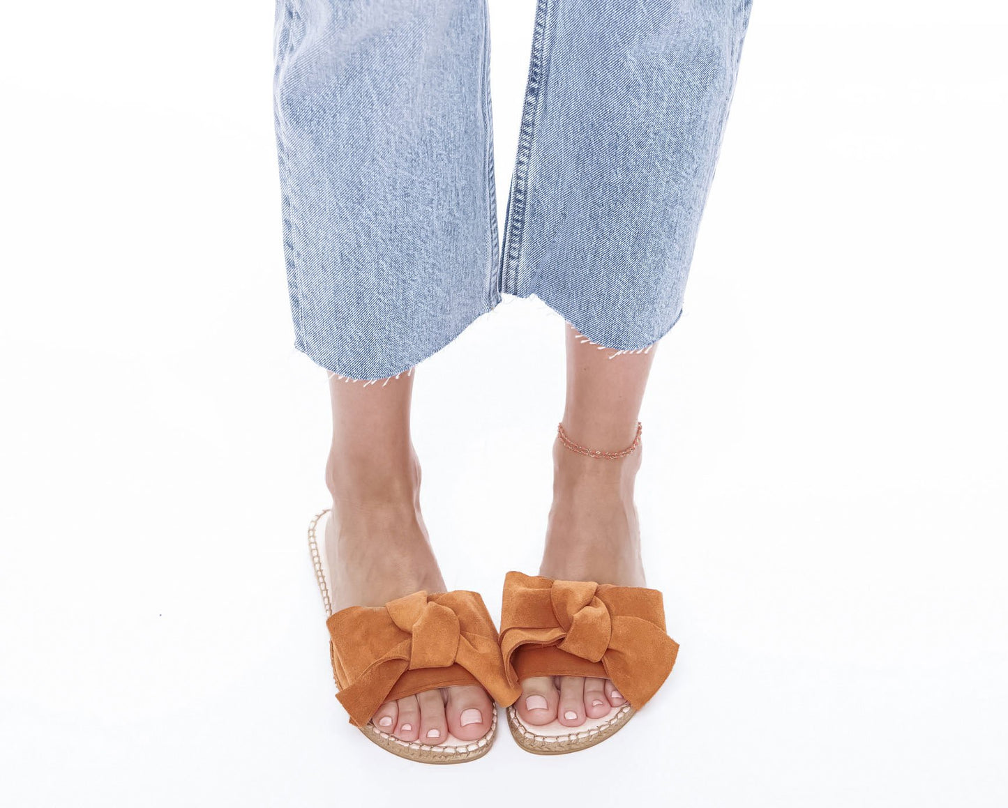 Flat Sandals with Bow - Hamptons - Cuero