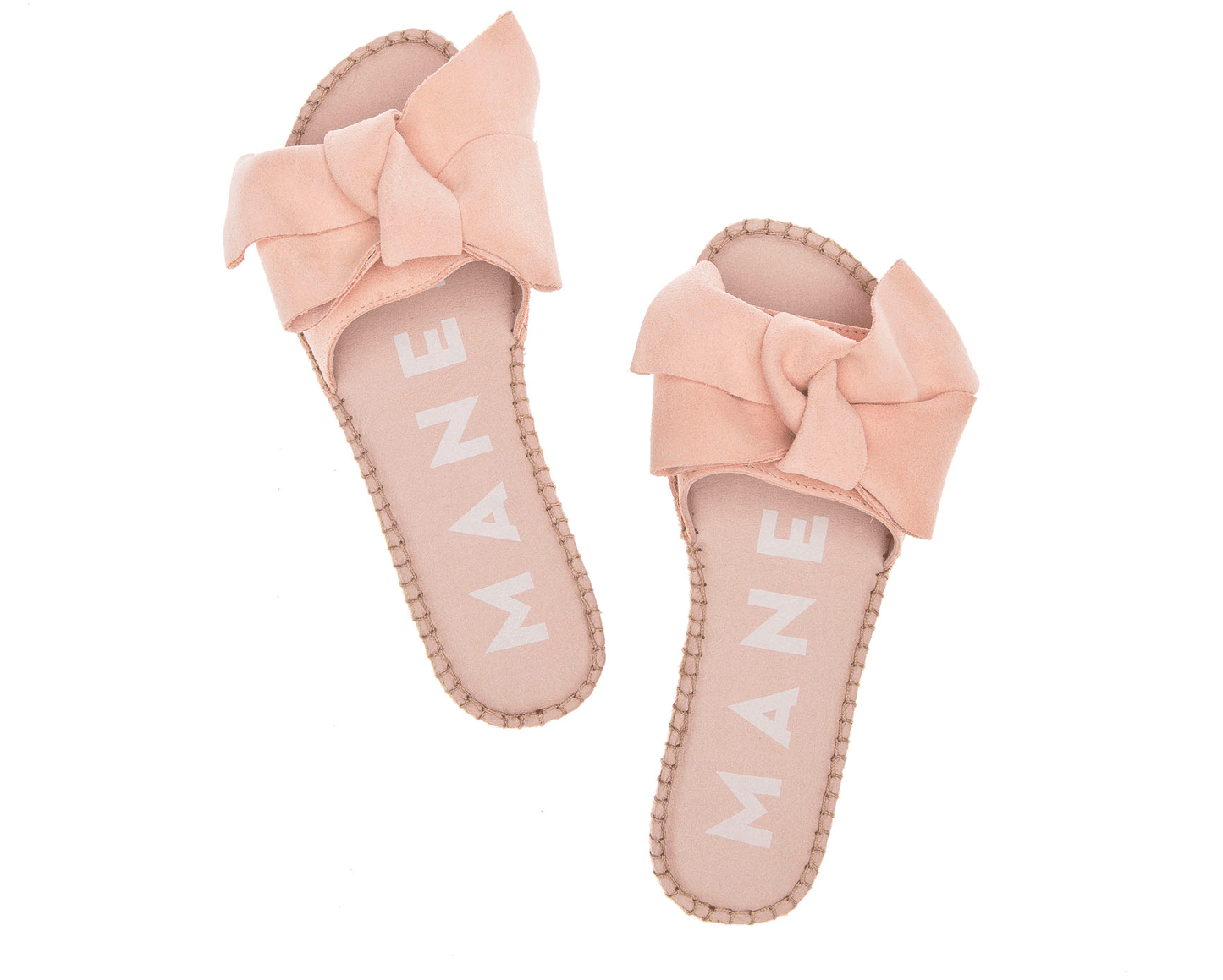 Sandales Plates à Nœud - Hamptons - Rose Pastel