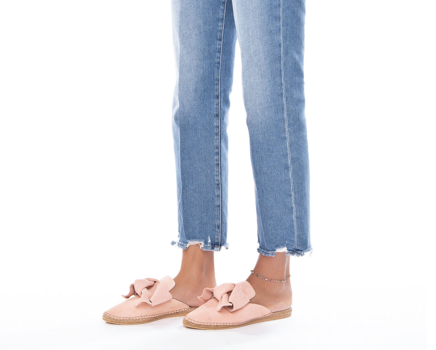 Mules with Bow - Hamptons - Pastel Rose